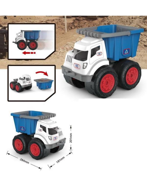 Машинка ABtoys Спецтехника Городские службы Самосвал со съемным кузовом, сине-белый, 28,4х18,1х20,1см