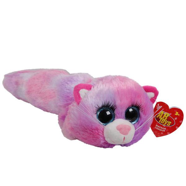 Реснички. Кошка разноцветная 40 см, игрушка мягкая