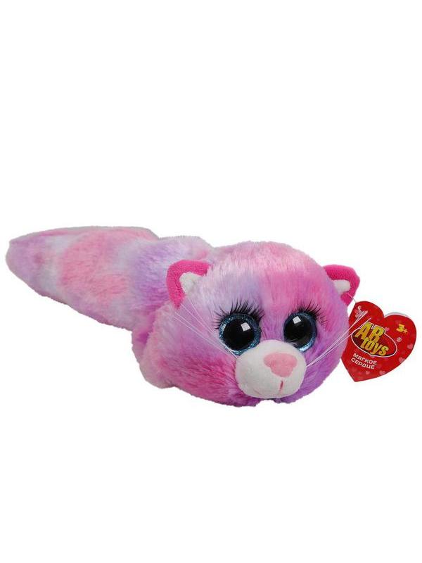 Реснички. Кошка разноцветная 40 см, игрушка мягкая