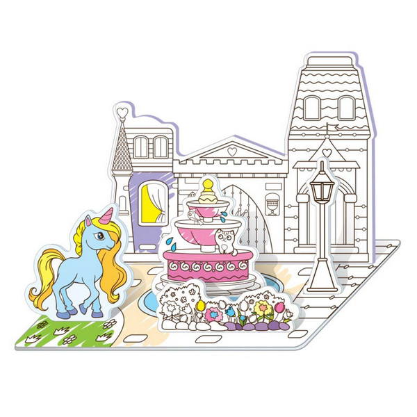 Раскраска 3D. В сказочном городе