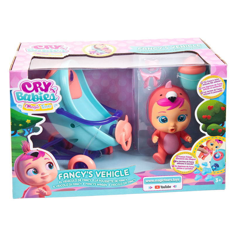 Игровой набор IMC Toys Cry Babies Magic Tears Плачущий младенец Фэнси в комплекте с коляской и аксессуарами