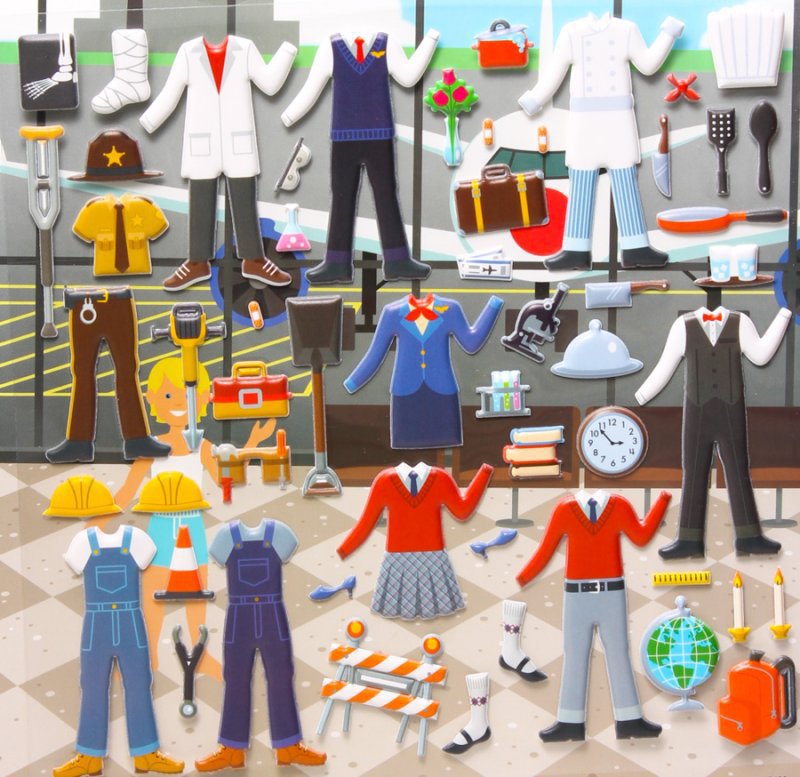 Стикеры многоразовые объемные &