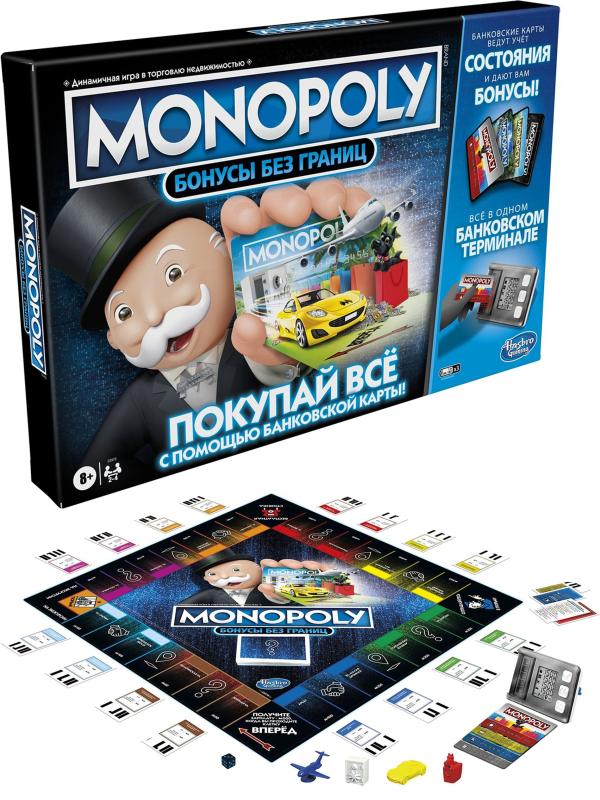 Настольная игра Hasbro Gaming «Монополия. Бонусы без границ» E8978121