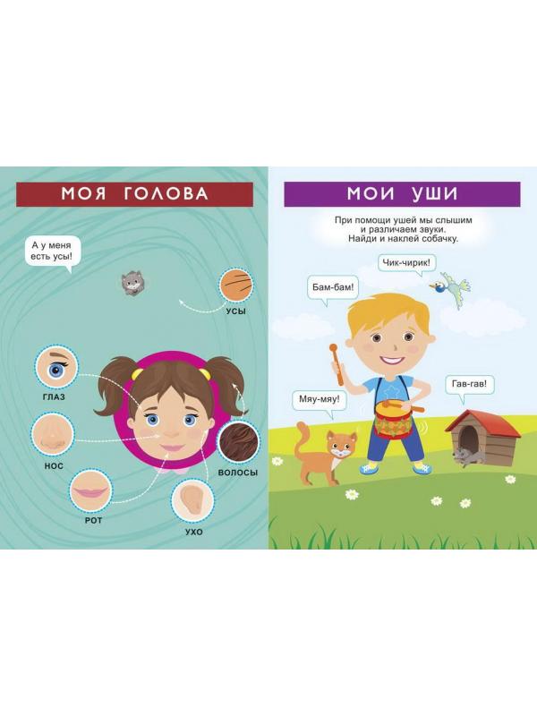 Наклейки развивающие многоразовые. Мое тело