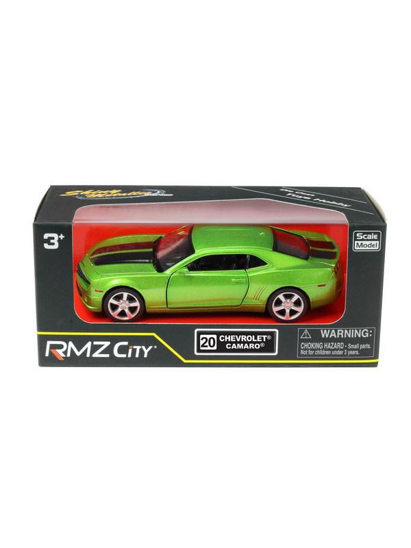 Машинка металлическая Uni-Fortune RMZ City 1:32 Chevrolet Camaro, инерционная, цвет зеленый металлик