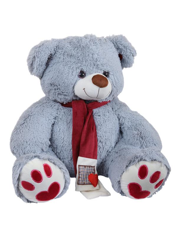 Мягкая игрушка Медведь плюшевый серый 60 см