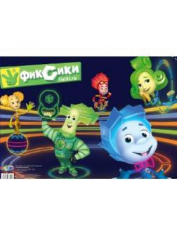 Покрытие на стол Фиксики, формат А4+, полипропелен 34*24 см