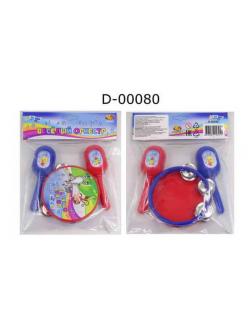 Набор музыкальных инструментов бубен и маракасы.