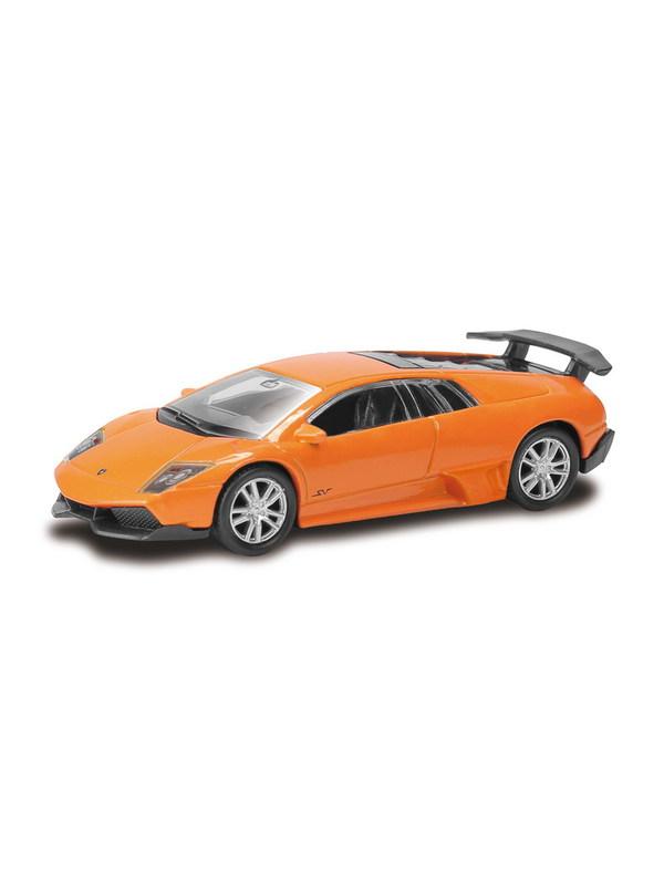 Машинка металлическая Uni-Fortune RMZ City 1:64 Lamborghini Murcielago LP670-4 без механизмов, 2 цвета (оранжевый/желтый), 7,26х3,19х2,00 см
