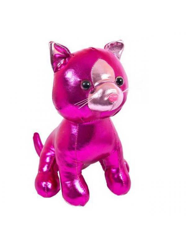 Металлик. Кошка корчневая, 18 см. игрушка мягкая