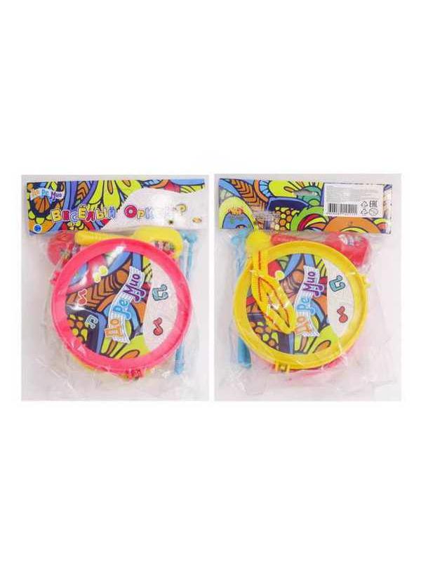 ДоРеМио. Набор музыкальных инструментов: барабан и маракасы.