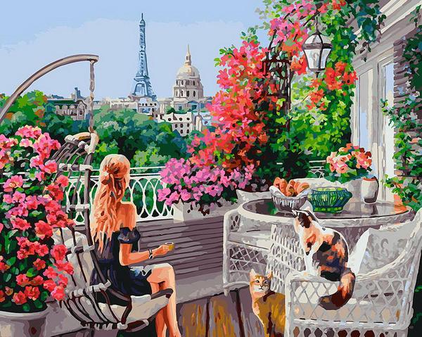 Набор для творчества Белоснежка Картина по номерам на холсте Парижанки 40х50см