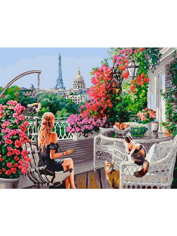 Набор для творчества Белоснежка Картина по номерам на холсте Парижанки 40х50см
