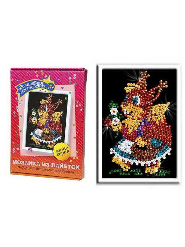 Мозаика из пайеток Белочка