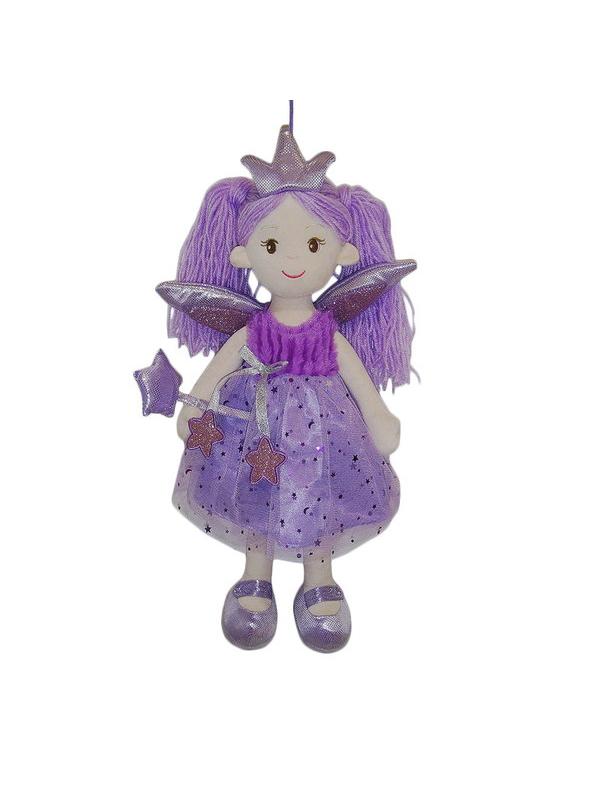 Кукла Мягкое сердце, мягконабивная Фея в фиолетовом платье, 45 см M6049 / ABtoys