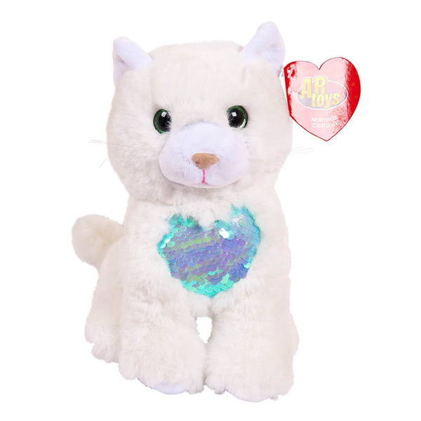 Кошка с пайетками 22см, 2 вида в ассортименте