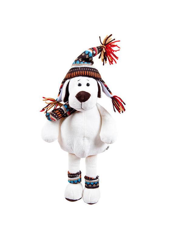 Мягкая игрушка Собака в шапке,  24см