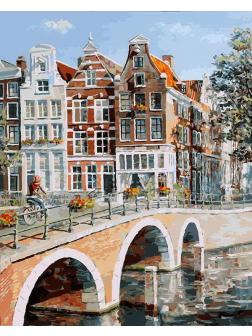 Набор для творчества Белоснежка картина по номерам на холсте Императорский канал в Амстердаме 40*50 см