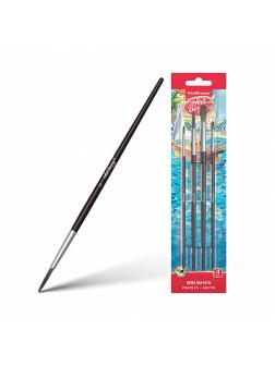 Кисти для акварели и гуаши/пони ErichKrause, 4 шт./блистер