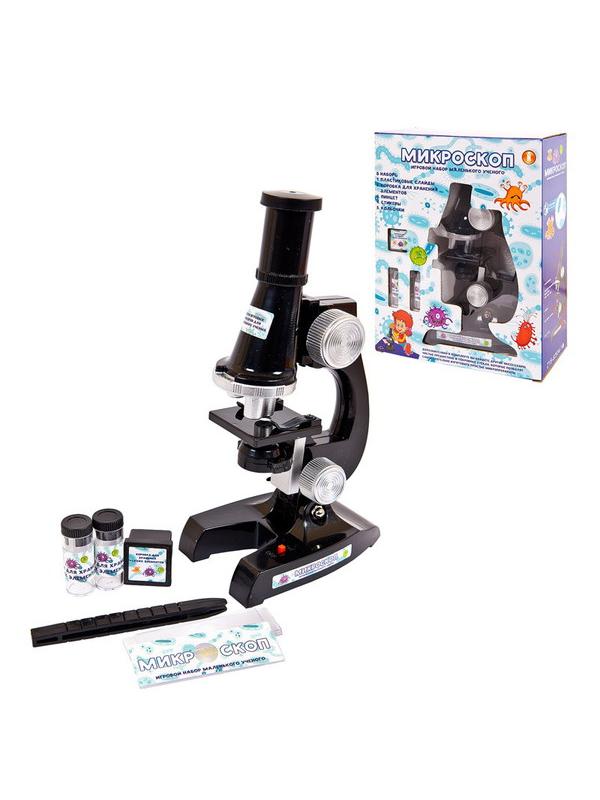 Микроскоп в наборе с аксессуарами ZORYA кратность до х1200 / Черный