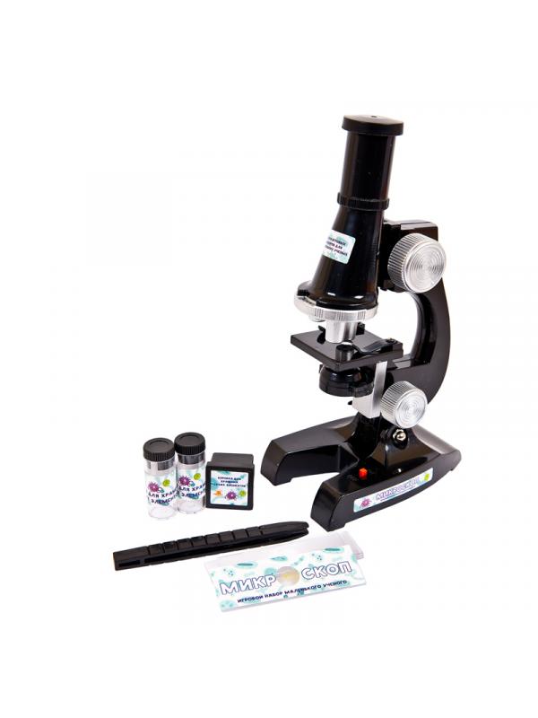 Микроскоп в наборе с аксессуарами ZORYA кратность до х1200 / Черный