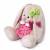 Мягкая игрушка BUDI BASA Зайка Ми в розовом платье с клубничкой (малыш) 15 см