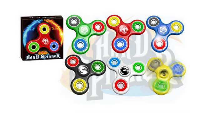 Спиннер, пластик, металл, в коробке, 6 шт. в ассорт, 9*2,5*9см