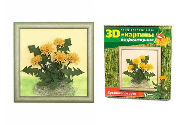 Картина из фоамирана 3D Одуванчики