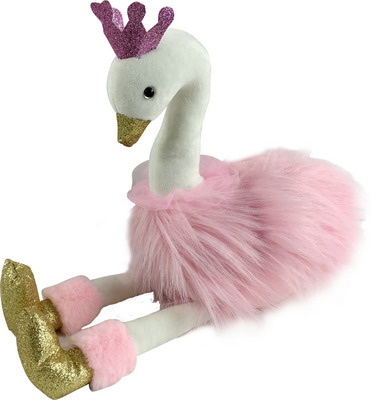 Лебедь розовый 9 см с карабином игрушка мягкая