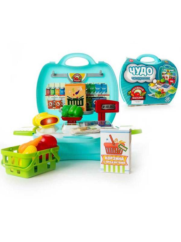 Игровой набор Abtoys Чудо-чемоданчик Овощной магазин 23 предмета