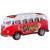 Машинка пластмассовая инерционная Junfa «Автобус» (красный, оранжевый) 595-14 / Микс
