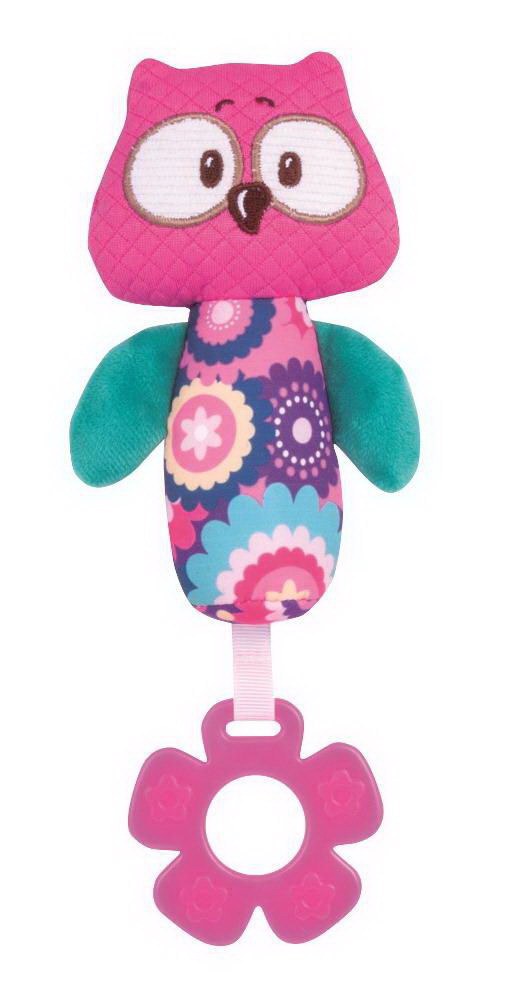 Игрушка-пищалкa Canpol Babies Forest Friends Сова розовая