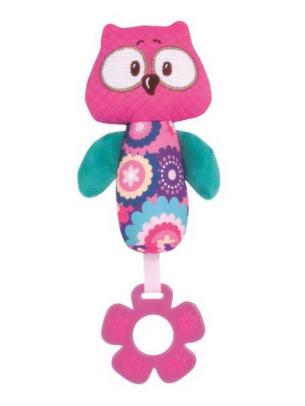 Игрушка-пищалкa Canpol Babies Forest Friends Сова розовая