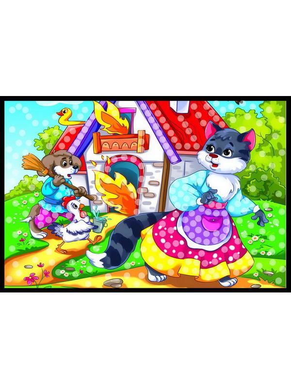 Мозаика из пайеток. А4+. КОШКИН ДОМ