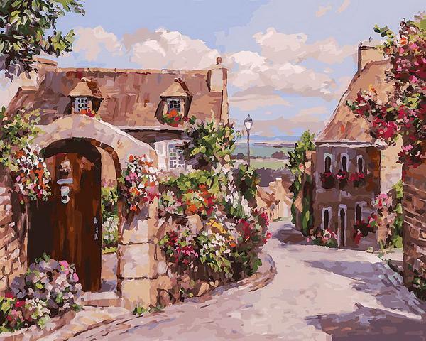 Набор для творчества Белоснежка картина по номерам на холсте Франция. Локронан 40 на 50 см