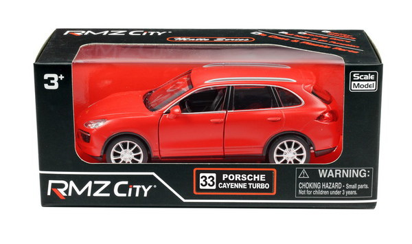 Машинка металлическая Uni-Fortune RMZ City 1:32 Porsche Cayenne Turbo, инерционная, красный матовый цвет
