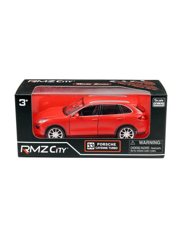 Машинка металлическая Uni-Fortune RMZ City 1:32 Porsche Cayenne Turbo, инерционная, красный матовый цвет