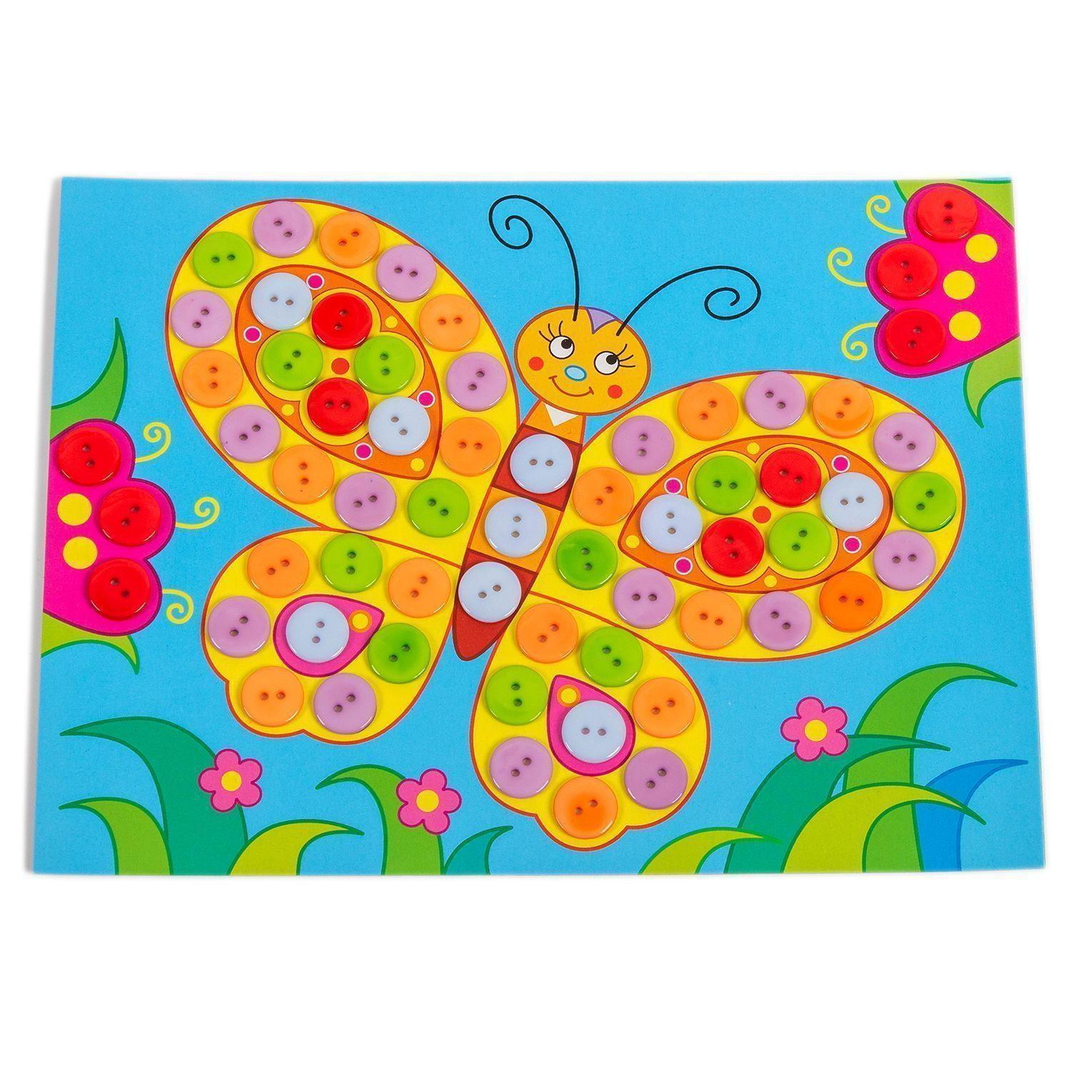 Набор для творчества Дрофа-Медиа Картинка из пуговиц Бабочка