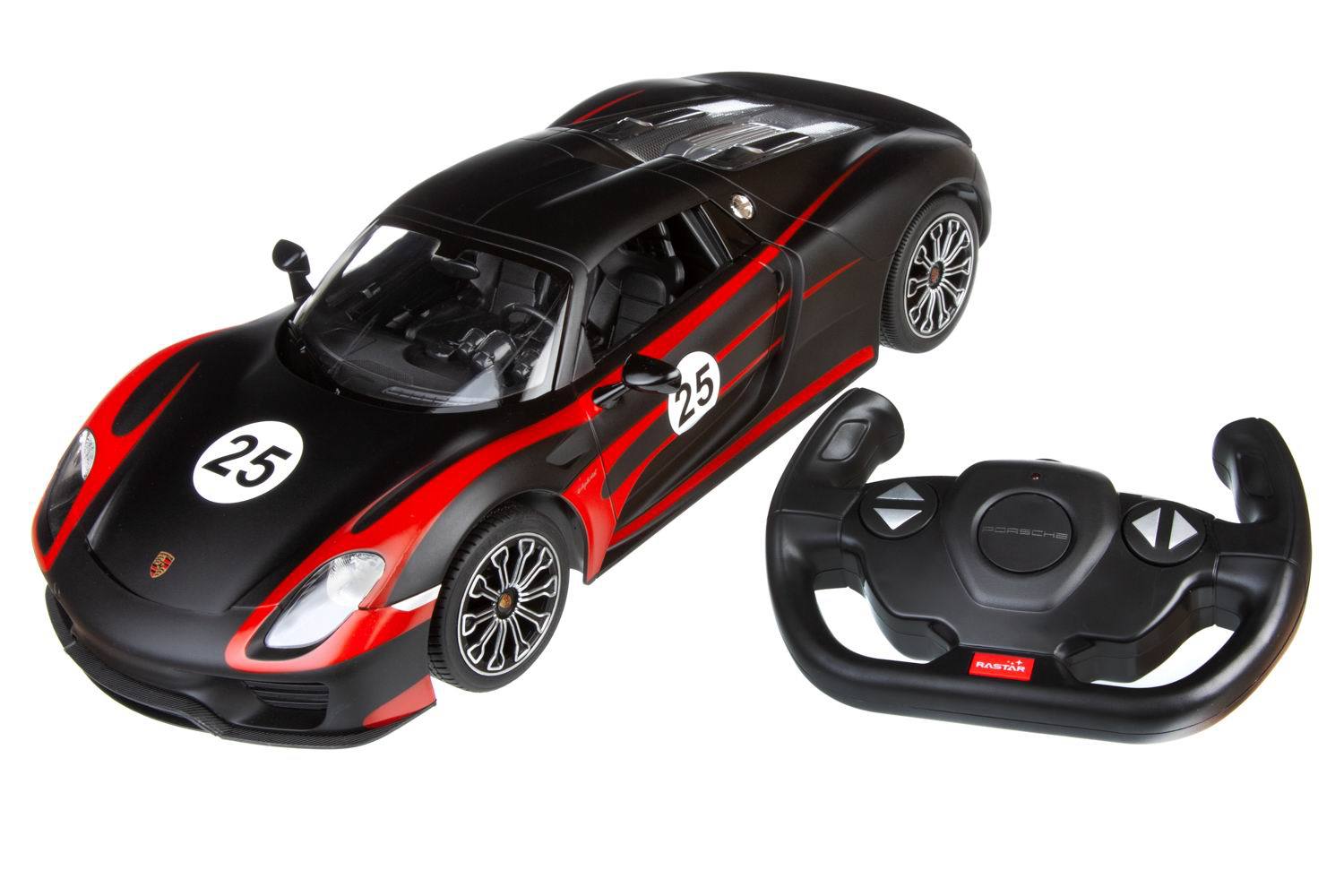 Машинка радиоуправляемая Rastar 1:14 «Porsche 918 Spyder» 70710B / Черный матовый