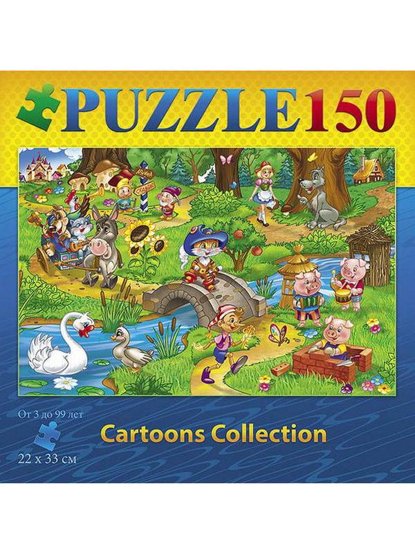 Пазл Hatber 150 элементов формат А4 330х220мм Долина сказок