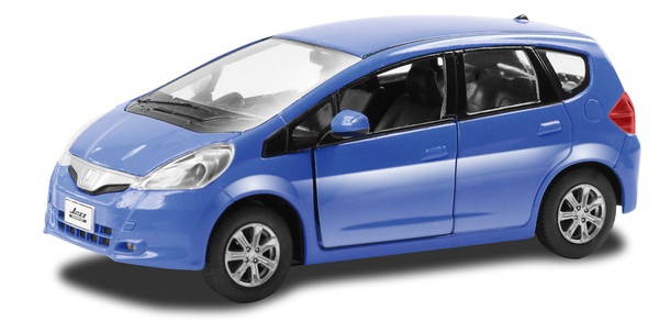 Машинка металлическая Uni-Fortune RMZ City 1:32 Honda Jazz, инерционная, синяя, 12,7 x 4,9 x 4,1см