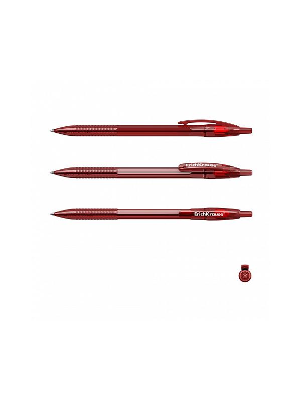 Ручка шариковая автоматическая ErichKrause R-301 Original Matic 0.7, цвет чернил красный (в тубусе по 60 шт.)