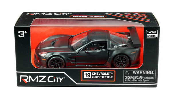 Машинка металлическая Uni-Fortune RMZ City 1:32 Chevrolet Corvette C6.R,инерционная, серый матовый цвет, 16.5 x 7.5 x 7см