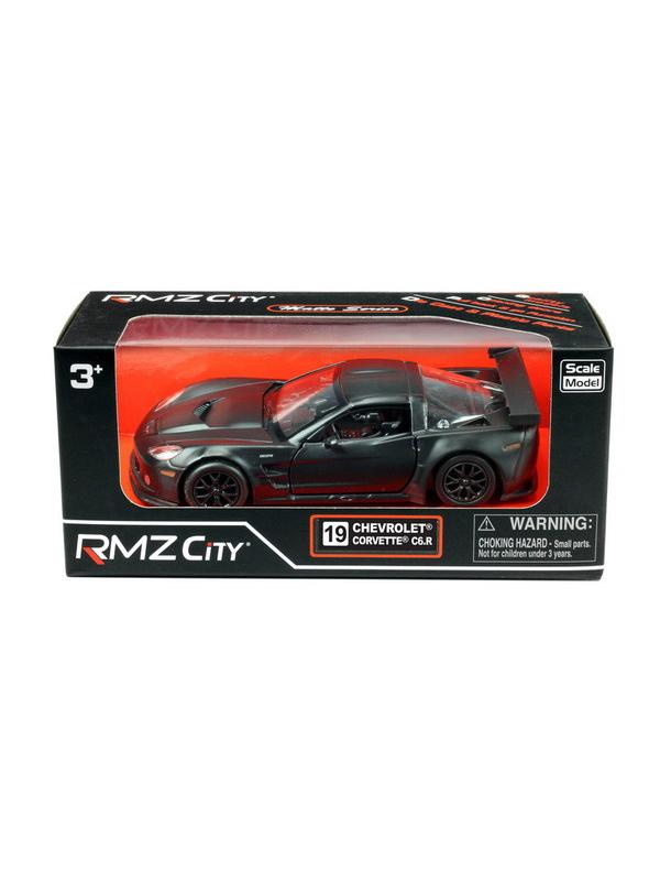 Машинка металлическая Uni-Fortune RMZ City 1:32 Chevrolet Corvette C6.R,инерционная, серый матовый цвет, 16.5 x 7.5 x 7см