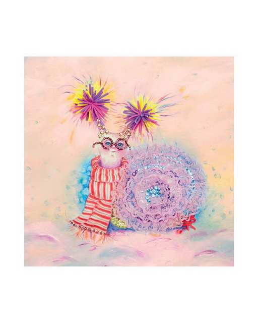 Мозаика из пайеток на холсте &