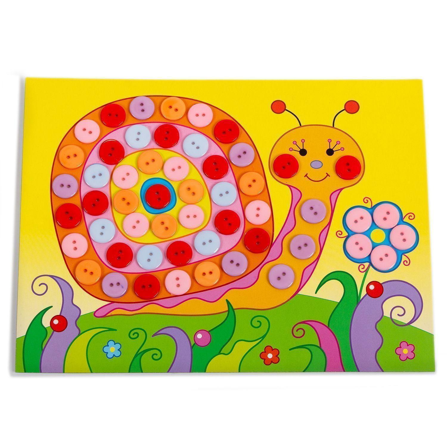 Набор для творчества Дрофа-Медиа Картинка из пуговиц Улитка