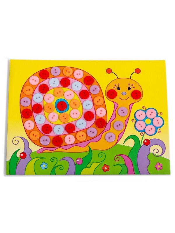 Набор для творчества Дрофа-Медиа Картинка из пуговиц Улитка