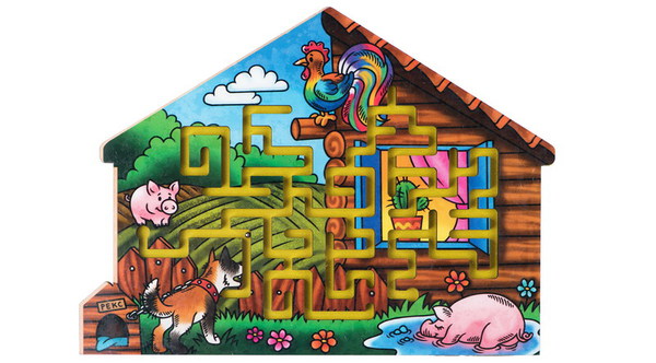 Головоломка Большой Слон Лабиринт Домик с шариком, большой