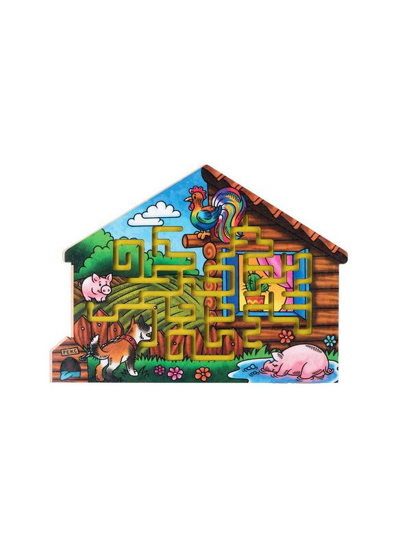 Головоломка Большой Слон Лабиринт Домик с шариком, большой