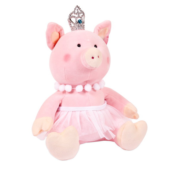 Свинка принцесса с короной, 22 см игрушка мягкая